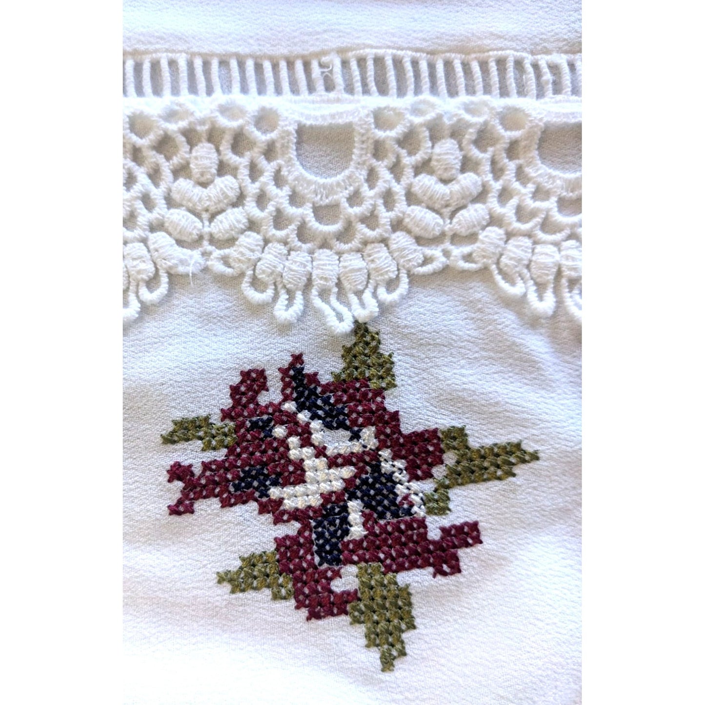 PALE SKY Boho Cross-Stitched White Embroidered Sleeveless Hi-Low Blouse size XXL